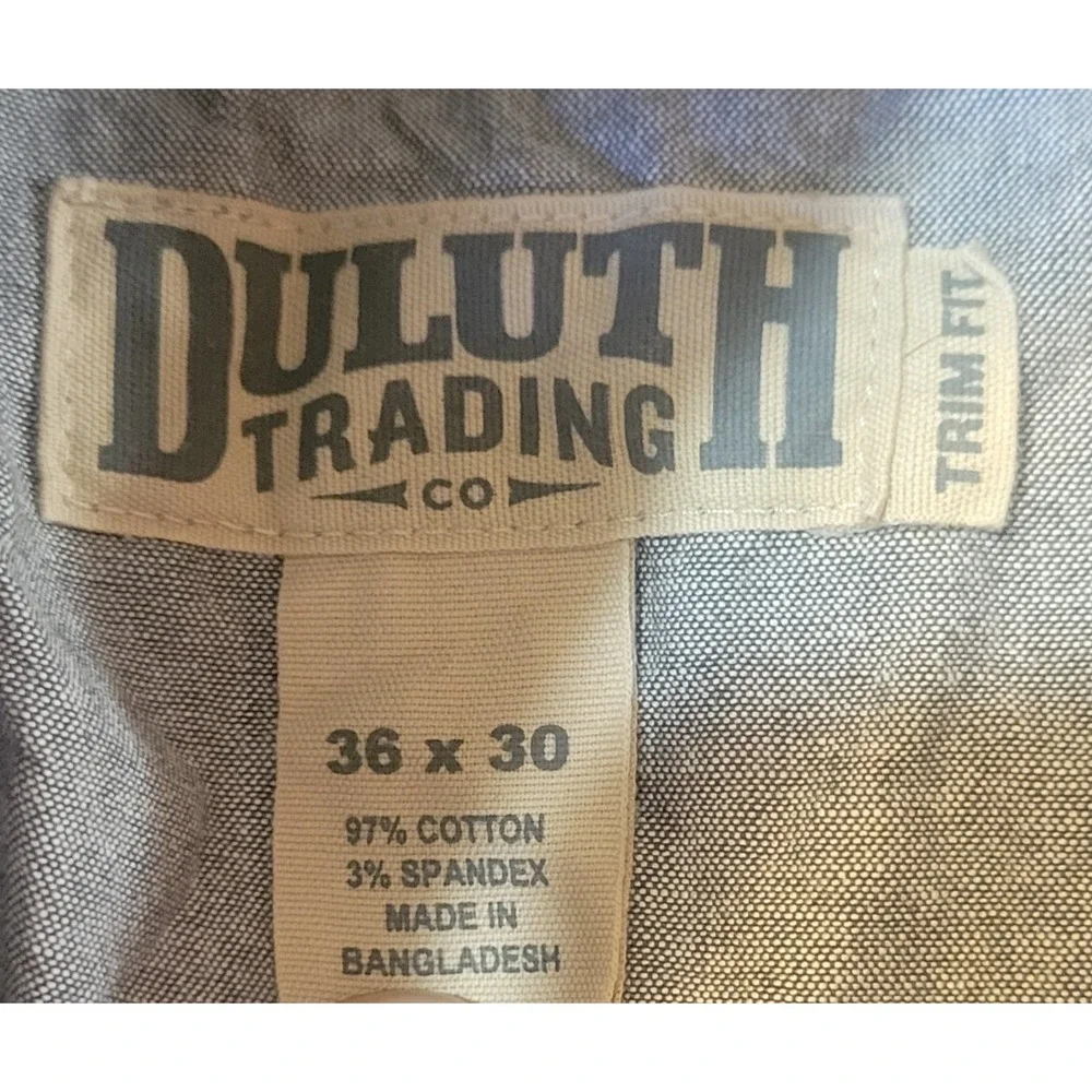 Duluth Trading Co Mens 36x30 Trim Fit Beige Flex Ballroom Khakis Chino Pants EUC